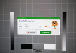 Referenz: DisplayQ Daily Bildschirmprüfung zeigt eine Notification